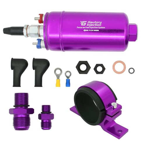 044 External Inline Fuel Pump Kit 300LPH High Flow Universal Purple