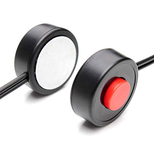 FARBIN 12V Car Horn Relay Wiring Harness Kit and Push Button with Wire - color: Wiring harness+red spot button, size: 12V