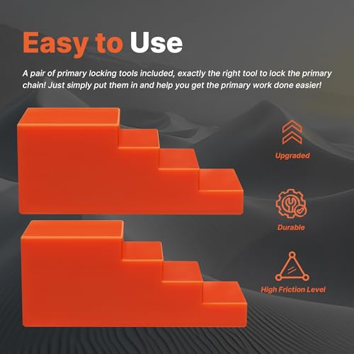 Primary Drive Locking Tool 2pcs Transmission Chain Locking, Orange