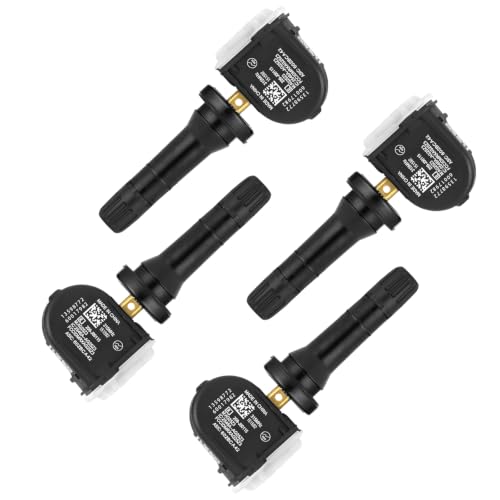 TPMS Sensor, 4 Pack Tire Pressure Monitoring Sensor, 315MHz Tire Pressure Sensor for GM Chevy Bulick Cadillac GMC Pontiac, OE# 13586335 13581558 13598771 13598772