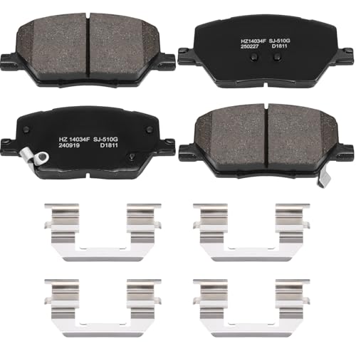 D1811 Front Ceramic Brake Pads Kit Fit For Jeep Renegade 2015-2021, For Jeep Compass 2017-2022, For Fiat 500X 2016-2021 - style: HZ1811