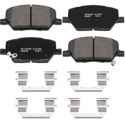 D1811 Front Ceramic Brake Pads Kit Fit For Jeep Renegade 2015-2021, For Jeep Compass 2017-2022, For Fiat 500X 2016-2021 - style: HZ1811