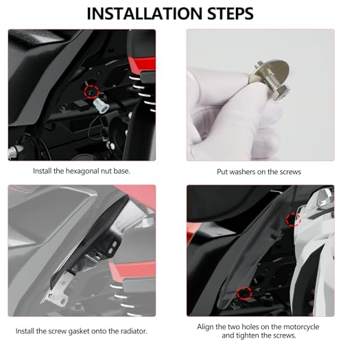 Motorcycle Mid Frame Air Deflectors Heat Shields Kits Fits for Harley Davidson Touring Street Glide Road Glide Electra Glide Road King Ultra Limited Tri Glide CVO 2009-2024 Gloss Black - color: Gloss Black