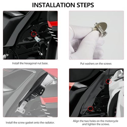 Motorcycle Mid Frame Air Deflectors Heat Shields Kits Fits for Harley Davidson Touring Street Glide Road Glide Electra Glide Road King Ultra Limited Tri Glide CVO 2009-2024 Gloss Black - color: Gloss Black