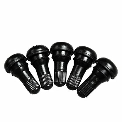 BLACKHORSE-RACING 25 Pack TR412 Rubber Tire Snap-in Short Valve Stem - size: TR412-25pcs