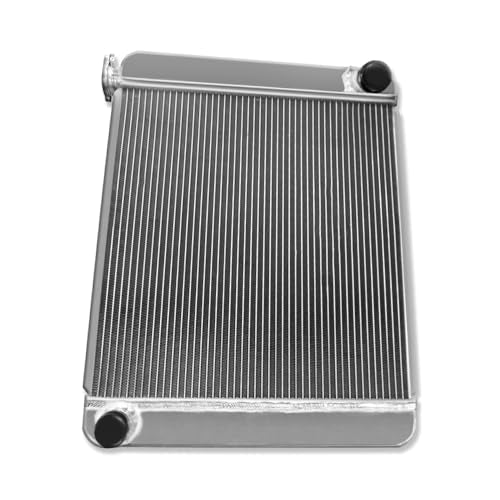 Universal 24" x 19" Aluminum 2 Rows Radiator For GM Chevy SBC BBC - size: 24" x 19"