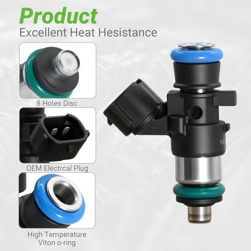 Fuel Injectors Set of 3 Compatible with Smart Fortwo 1.0L L3 GAS 1000CC, 2008 2009 2010 2011 2012 2013 2014 2015# Replace 1320780223 1465A129 EAT307 JSN180E