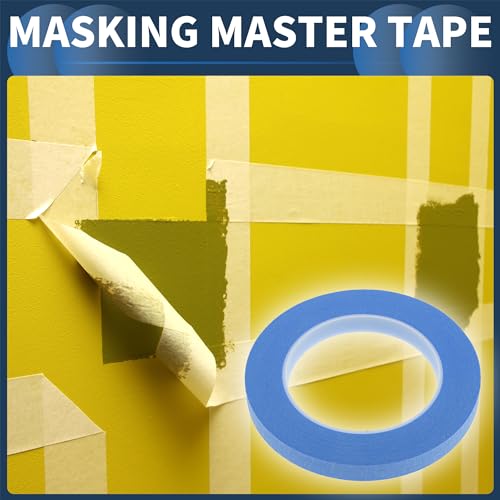 Masking Tape, 0.5 Inches x 32.8 Yards DIY Car Auto Paint Painters Tape Blue, 1 Pc - color: Blue, size: 0.5 Inches x 32.8 Yards