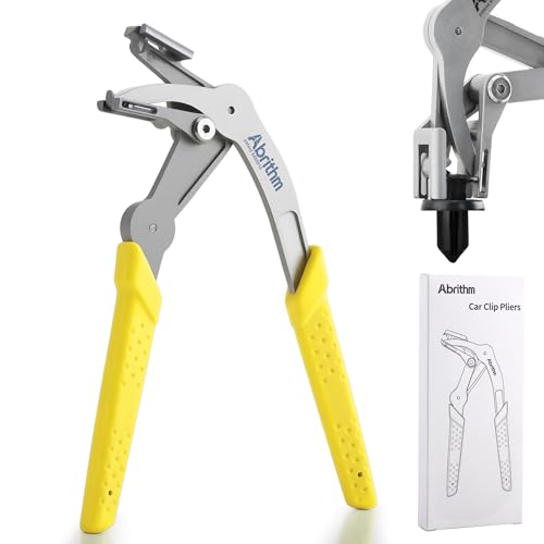 Car Clip Pliers, Panel Clip Removal Tool for Plastic Fasteners, Yellow - color: Yellow