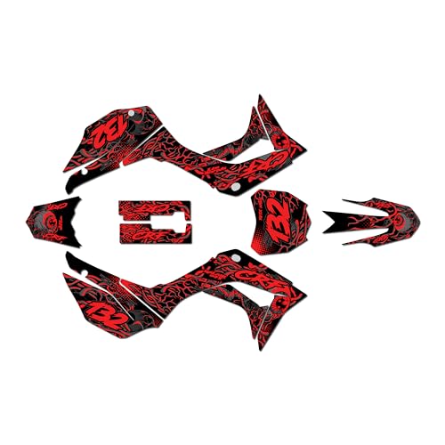 Graphics Kit for Honda CRF110F (2019-2026) CORE Series Red-Shift 16 Mil - On/Off the Road - Dirt Pit Bike Motorcycle Sticker, Dirtbike Racing Decal Motocross Accessories no-Plastics - color: Red-shift, size: 16 Mil - On/Off the Road