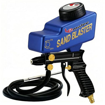 LE LEMATEC Sand Blaster Gun Kit for Air Compressor Rust Removal - style: Siphon Ceramic Function