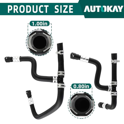 AUTOKAY HAVC Inlet Engine Heater Hose Set Fits for Saturn Outlook 2007-2010