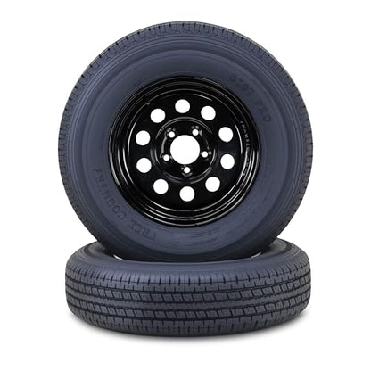 Free Country Trailer Tire Wheel ST185/80R13 8-Ply D 99N 5X4.5 Black Mod Pk2 - size: ST185/80R13 /8PR