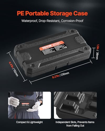 VEVOR XZN Triple Square Spline Bit Socket Set, 10-Piece M4 - M18, Premium Cr-V Steel, 1/4 in, 3/8 in, and 1/2 in Drives, with Enhanced Storage Case, Triple Square Socket Set for Hand Use, Automotive - size: 10 PCS