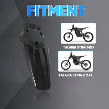 Rear Seat Fender for Electric Dirt Bike Talaria Sting MX3 R MX4 - color: Black-2