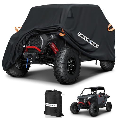 NEVERLAND UTV Cover Heavy Duty Waterproof 2-3 Seater All-Weather Protection - size: up to 126"L