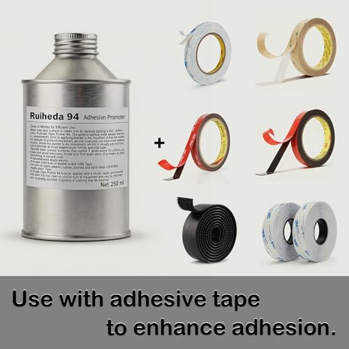 94 Adhesion Promoter Bulk Packaging 250ml, Tape Primer 94 Increase Adhesion for Acrylic Double Sided Mounting Tape - size: 8.45 Fl Oz (Pack of 1)