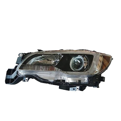 PartsFlow Halogen Headlight HeadLamp Assembly Black Interior For 2015 2016 2017 Subaru Legacy Outback Left Side - color: Black & Silver Interior Left Side