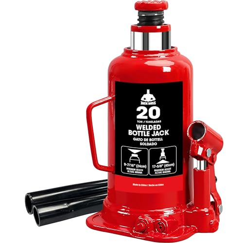Jack Boss Bottle Jack 20 Ton (40,000 LBs) Hydraulic Car Jack, Fit for Auto Truck Repair and House Lift, Red - size: 20 TON