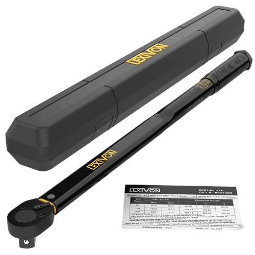 LEXIVON 3/4-Inch Drive Click Torque Wrench 30~300 Ft-Lb / 40.7~406.8 Nm (LX-185) - size: 3/4"DR. 30~300 FT-LB