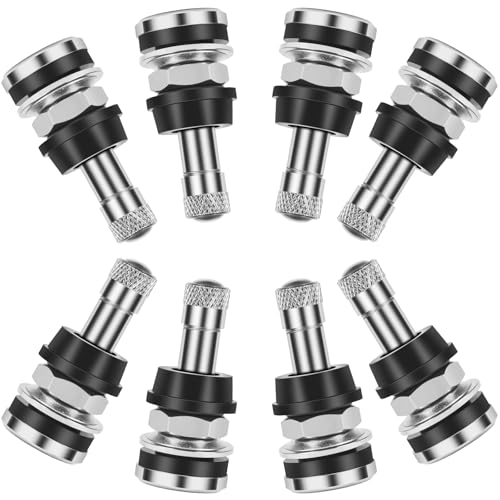 8-Pack TR416 Tire Valve Stems, High Pressure 200 PSI Tubeless Valve Stems, Brass Valve Stems, 1-1/2" Schrader Valve, Fits 0.453" & 0.625" Rim Holes for Cars/Trucks/SUVs/ATVs/Trailers - size: 8PCS