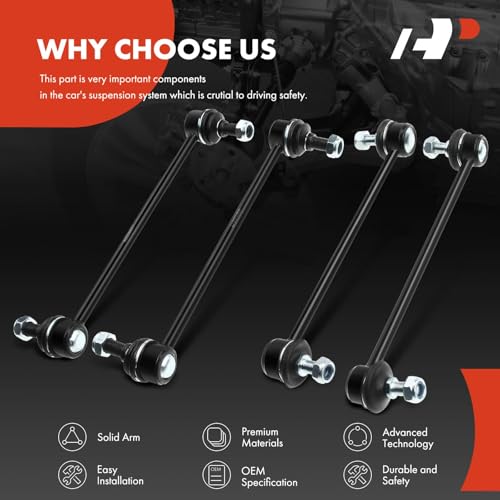 A-Premium Front & Rear Sway Bar Link Stabilizer Bar End Link Kit - style: Front and Rear Side