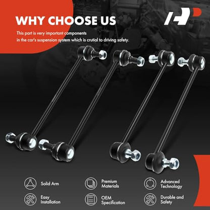 A-Premium Front & Rear Sway Bar Link Stabilizer Bar End Link Kit - style: Front and Rear Side