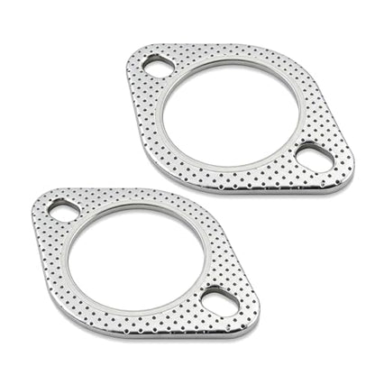 2PCS Car Exhaust Gasket, Exhaust Flange Gasket, Ultra Seal 2-Bolt 2.25-Inch Reinforced High Temperature Exhaust Manifold Gasket, Catalytic Converter Gasket for Most Cars Trucks (2.25 Inch) - color: 2.25 Inch