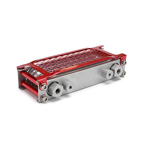 Motorcycle Oil Cooler Cooling Radiator Engine Kit Universal for CRF XR KLX 50 70 90 110 125 140cc SSR Taotao Coolster Kayo Apollo Dirt Pit Bike ATV Red - color: Red