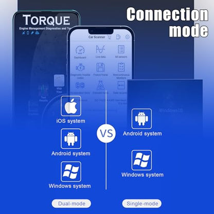 OBD2 Scanner Bluetooth, ELM327 Bluetooth OBD2 Scanner Code Reader