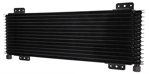 40k Transmission Oil Cooler LPD47391, Heavy Duty 40,000 GVW Max, Low Pressure Drop, Compatible with Tru-Cool,Includes Mounting Hardware-Ideal for Heavy Vehicles,40,000 GVW transmission cooler (black) - color: Black