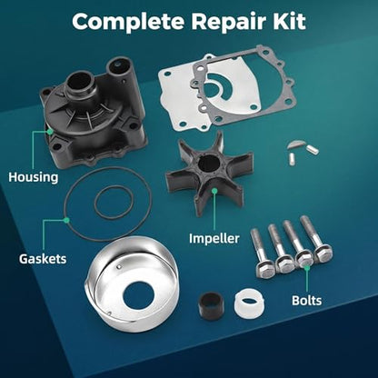 Water Pump Impeller Kit with Housing 61A-W0078-A4-00 for Yamaha - size: 18-3396
