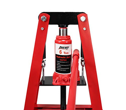 6-Ton Benchtop Hydraulic A-Frame Shop Press with Press Plates