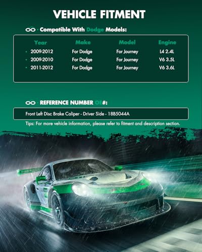 SCITOO 18B5044A Front Left Disc Brake Caliper Assembly w/Bracket - size: Front Driver[18B5044A]