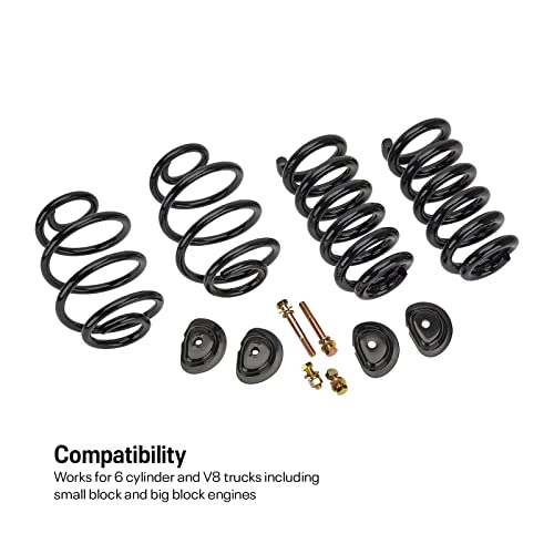 Drop Spring Lowering Kit, 2 Inch Front / 4 Inch Rear, For 1963-72 C10