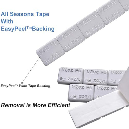AAIN 4box 1/2oz,Stick on Adhesive Wheel Weights,288pcs,48strips/Box,Grey