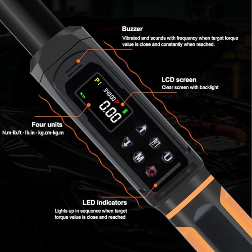 Uharbour Digital Torque Wrench Set 1/2" & 3/8" Drive 2 Pcs