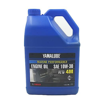 Yamaha Yamalube Marine 4M Mineral Based 4-Stroke Outboard Engine Oil- 1 Gallon, #LUB-10W30-FC-04 - size: 1 Gallon