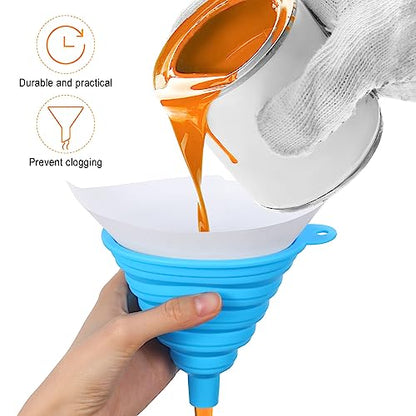 Boao 50 Packs Paint Strainers Cone Paint Filter with 190 ΜM Filter Tips