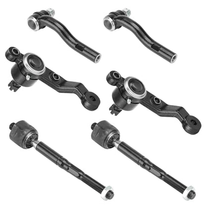 8Pcs Front Upper Control Arms with Ball Joint for Lexus GS300 1998-2005, Lexus GS400 1998-2000, Lexus GS430 2001-2005 Outer Inner Tie Rod End Suspension Kit - K620336 K620335 K500102 EV80600