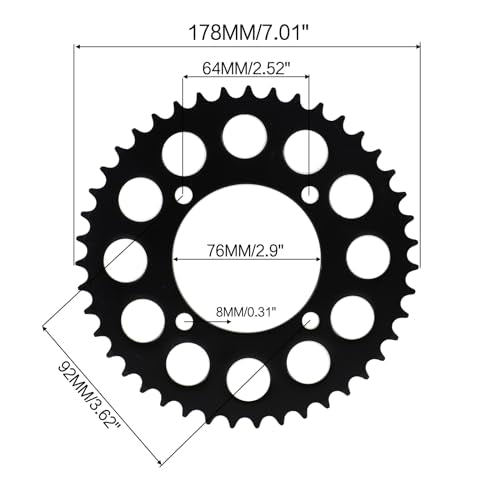 428 Chain 43 Tooth Rear Sprocket 76mm Front 15 Toothe 17mm with Chain Breaker for apollo z40 Chinese 110 125cc Pit Dirt Bike