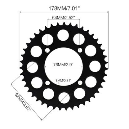 428 Chain 43 Tooth Rear Sprocket 76mm Front 15 Toothe 17mm with Chain Breaker for apollo z40 Chinese 110 125cc Pit Dirt Bike
