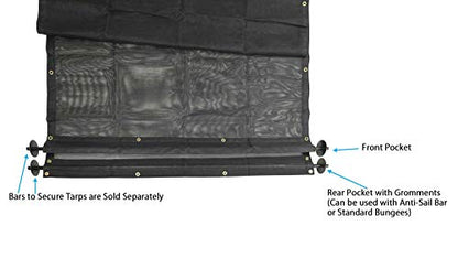 Mytee Products 7' x 14' Dump Truck Vinyl Coated Mesh Tarps Cover with 5 Inch 18oz Double Pocket - size: 7 ft x 14 ft