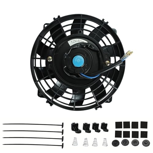 7 Inch Universal Slim Fan Push Pull Electric Radiator Cooling Fan - size: 7inch 80W
