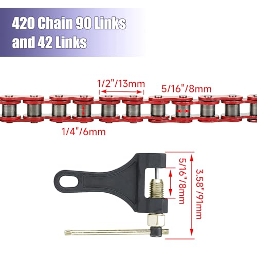 Mini Bike Sprocket 40T 40mm Bore with 420 Chain for CT100U CT200U - color: Black