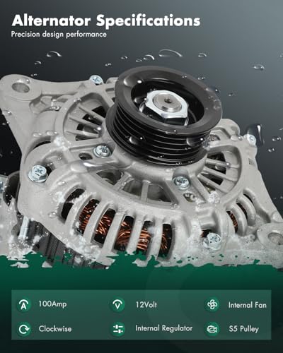 SCITOO 100A New Alternator Fits for Mazda for RX-8 2004-2008 R2 1.3L - size: Small, style: 11025 Alternator