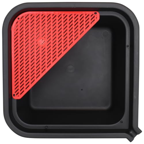 ZEELINE BY MILTON ZE702 9.5-Quart Oil Drain Pan with Filter Drain Tray, Heavy-Duty Polyethylene, Integrated Pour Spout, Large Catch Basin for Oil, Coolant & Transmission Fluid