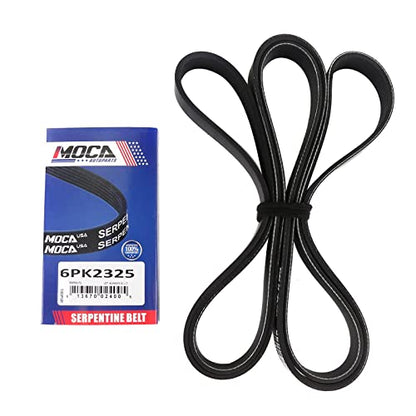 MOCA 6PK2325 EPDM Serpentine Belt for Dodge GMC 2.9L 3.7L DOHC 4-Door - size: 6PK2325