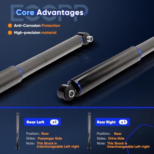 For Chevy,ECCPP Rear Shocks Absorbers Fits 2003-2006 for Chevy SSR - size: 2*Rear Shock Absorber