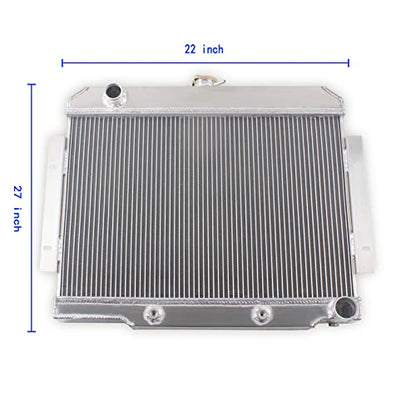 Aluminum Radiator for Je ep CJ Series V8 Conversion Chevy Engine - size: 3 ROW（Chevy engines）